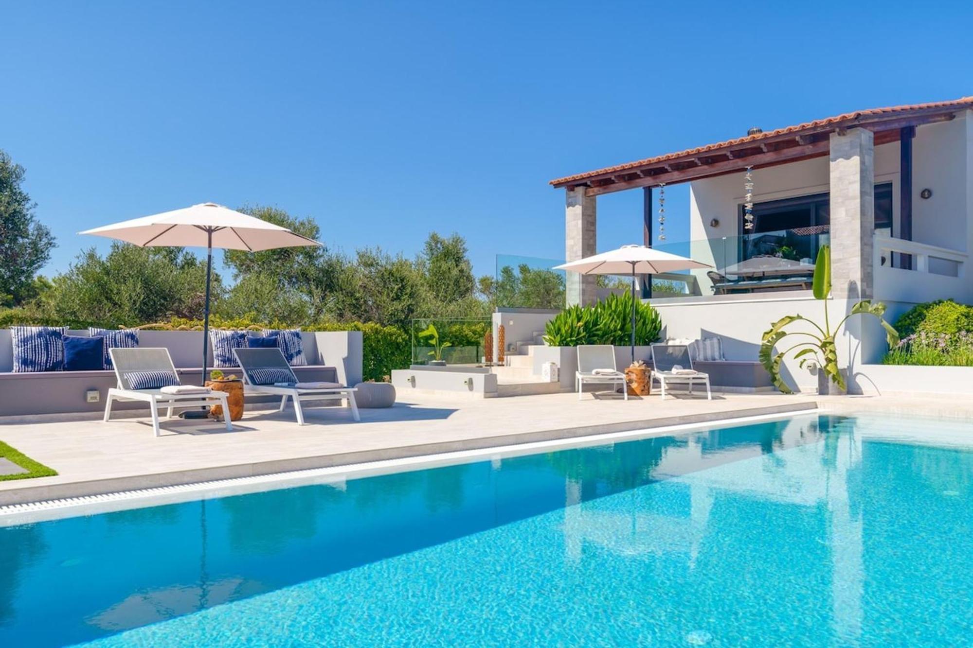 Villa Ampelaki - Premium Villa With Heated Pool Kounoupidhianá Exterior foto